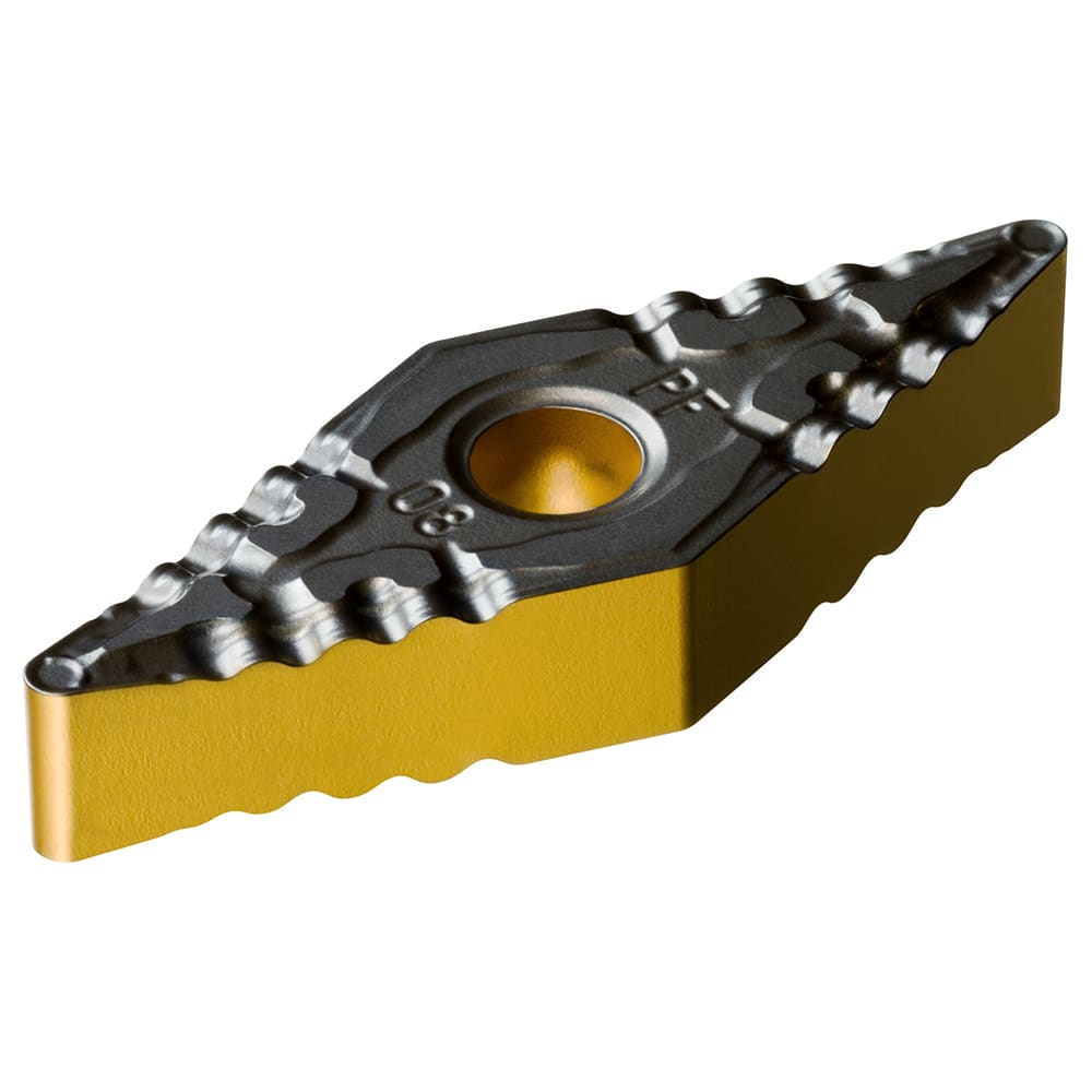 VNMG331-PF 4425 Carbide Turning Insert Al2O3/TiN/TiCN Finish, Neutral, 3/8″ Inscribed Circle, 0.0156″ Corner Radius, 3/16″ Thick, 35° Diamond