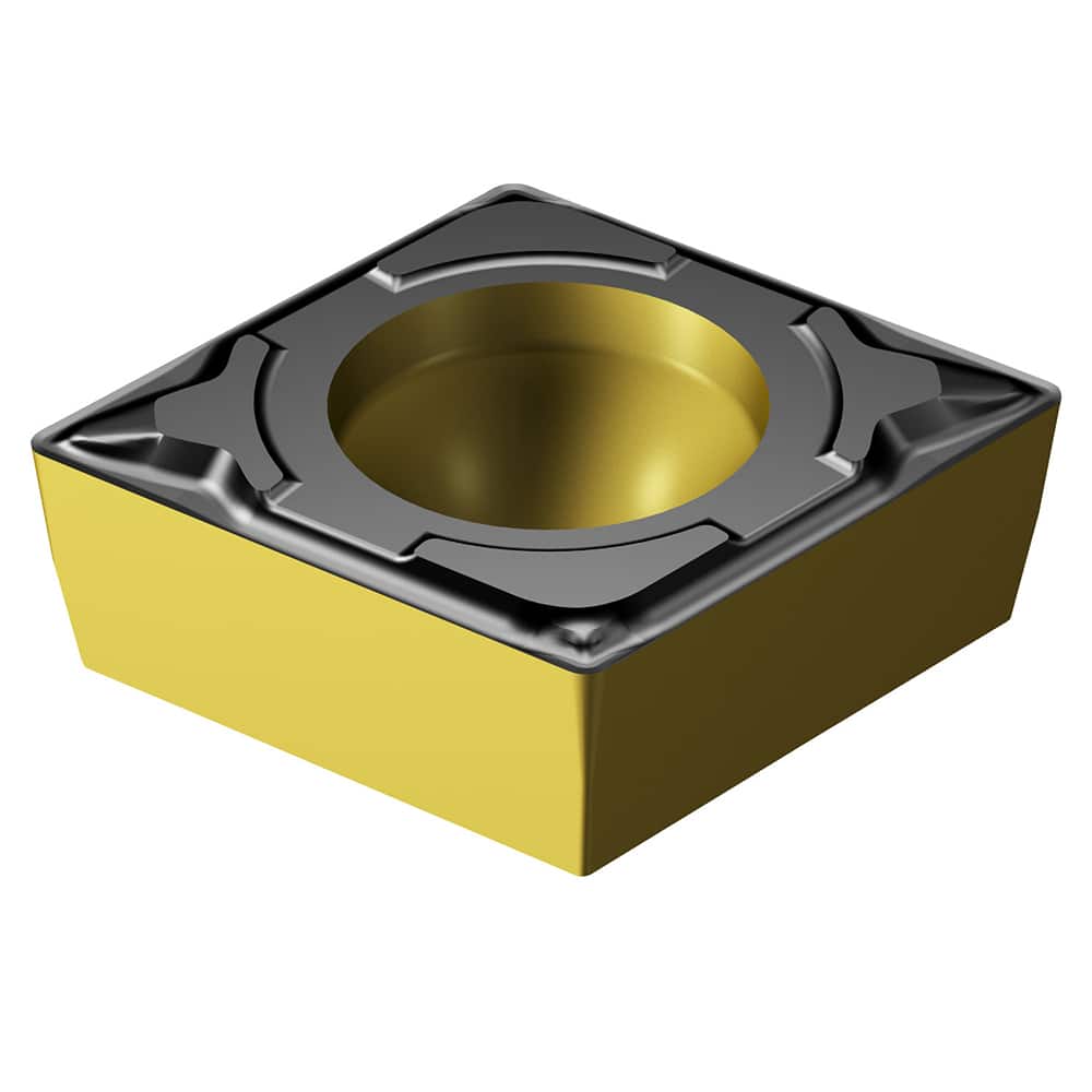 Turning Insert:  CPMT 09 T3 08-PF 4425,  Solid Carbide TiCN, Al2O3 & TiN Finish,  Neutral,  0.0313″ Corner Radius,  N/A Diamond 80 ™,  Series  CPMT-PF