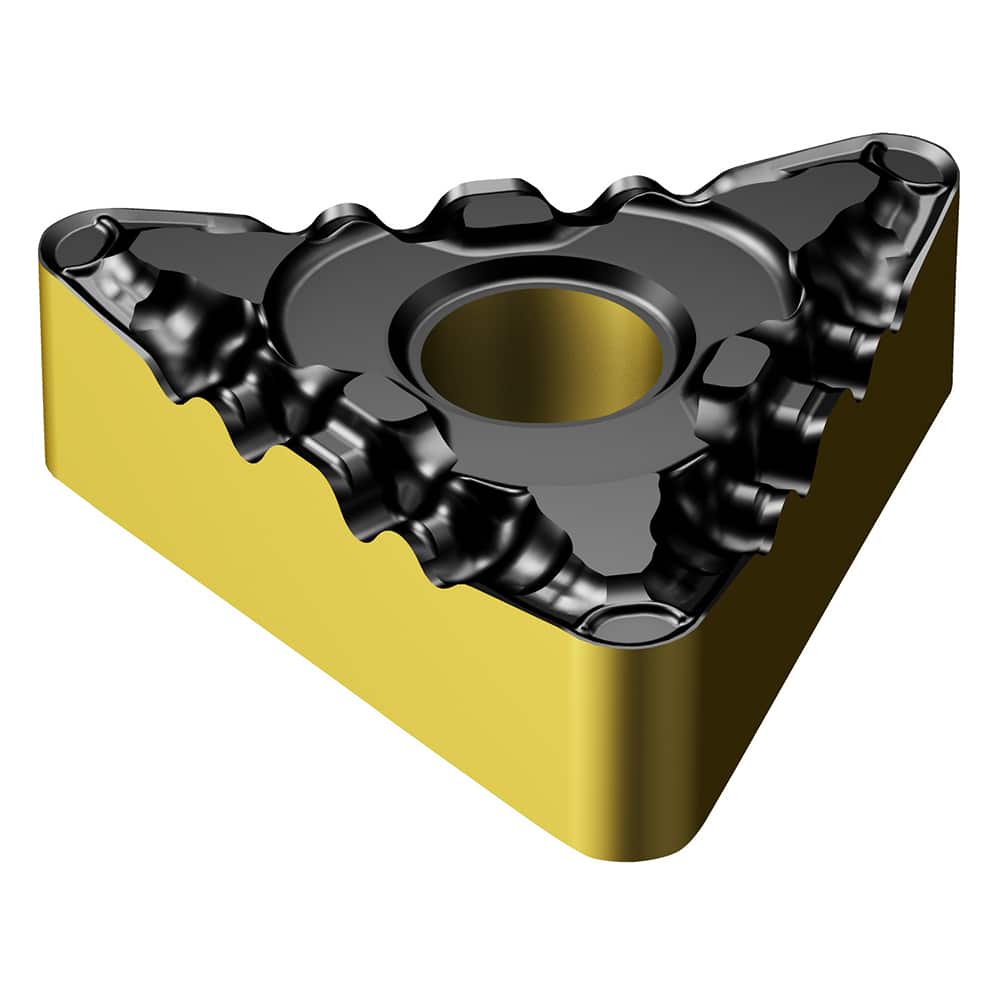 TNMG332-PF 4415 Carbide Turning Insert Al2O3/TiN/TiCN Finish, Neutral, 3/8″ Inscribed Circle, 0.0313″ Corner Radius, 3/16″ Thick, 60° Diamond