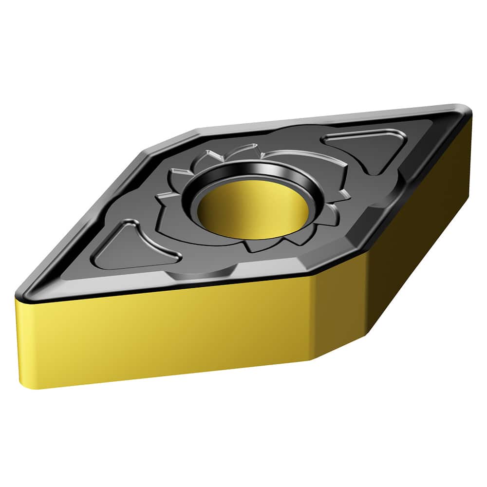 DNMG441-SM S205 Carbide Turning Insert Al2O3/TiN/TiCN Finish, Neutral, 1/2″ Inscribed Circle, 0.0156″ Corner Radius, 1/4″ Thick, 55° Trigon