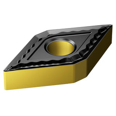 DNMG331-QM 4425 Carbide Turning Insert Al2O3/TiN/TiCN Finish, Neutral, 3/8″ Inscribed Circle, 0.0156″ Corner Radius, 3/16″ Thick, 55° Triangle