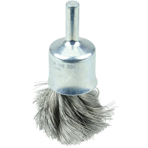 3/4″ Diameter - Knot Type Steel Wire End Brush - USA Tool & Supply