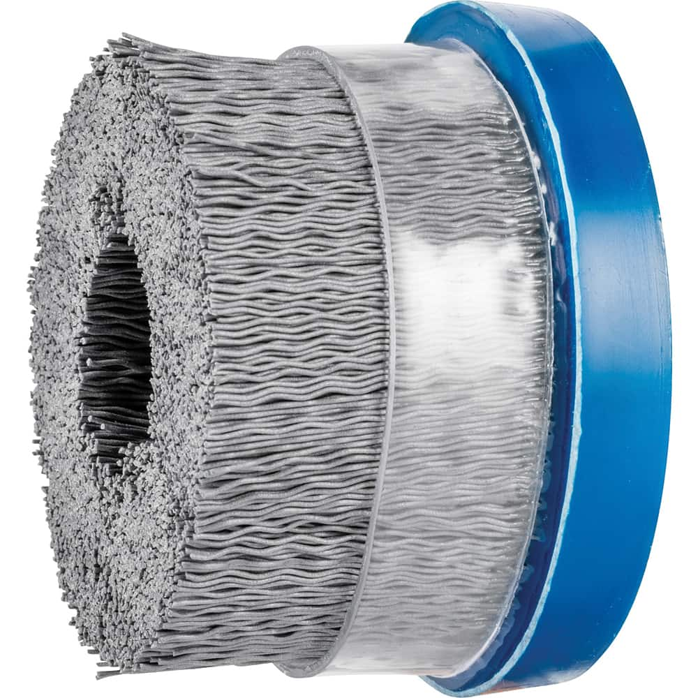 PFERD - Disc Brushes; Outside Diameter (Inch): 3 ; Grit: 320 ; Abrasive Material: Silicon Carbide ; Brush Type: Crimped ; Connector Type: Arbor ; Arbor Hole Size (Inch): 7/8 - Exact Industrial Supply