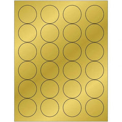 Tape Logic - Pack of (24), 100 Sheet 1.66" x 1-21/32" Gold Permanent Acrylic Laser Labels - USA Tool & Supply