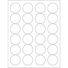 Tape Logic - Pack of (24), 100 Sheet 1.66" x 1-21/32" Clear Permanent Acrylic Laser Labels - USA Tool & Supply