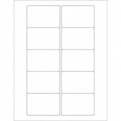 Tape Logic - Pack of (10), 100 Sheet 3" x 2" White Polyester Weatherproof Labels - USA Tool & Supply