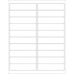 Tape Logic - Pack of (20), 100 Sheet 4" x 1" White Polyester Weatherproof Labels - USA Tool & Supply