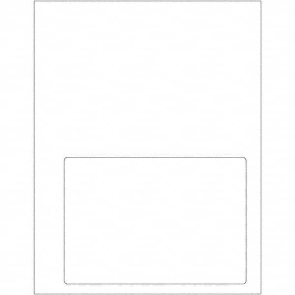 Tape Logic - Pack of (100), 1 Sheet 6-3/4" x 4-3/4" White Paper Laser Labels - USA Tool & Supply