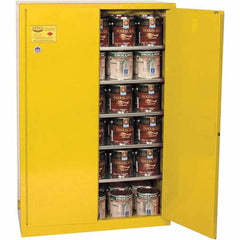 Eagle - Safety Cabinets Hazardous Chemical Type: Flammable and Combustible Liquids Color: Yellow - USA Tool & Supply