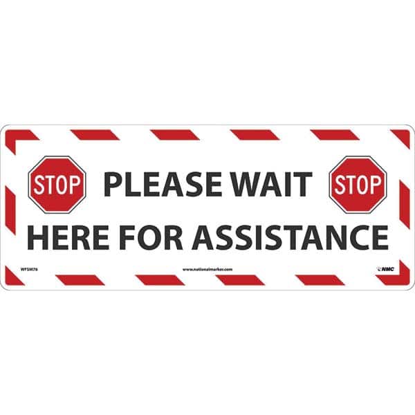 NMC - Adhesive Backed Floor Signs Message Type: COVID-19 Graphic Type: None - USA Tool & Supply