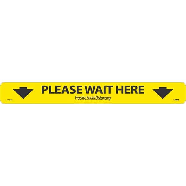 NMC - Adhesive Backed Floor Signs Message Type: COVID-19 Graphic Type: None - USA Tool & Supply