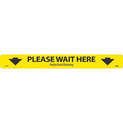 NMC - Adhesive Backed Floor Signs Message Type: COVID-19 Graphic Type: None - USA Tool & Supply