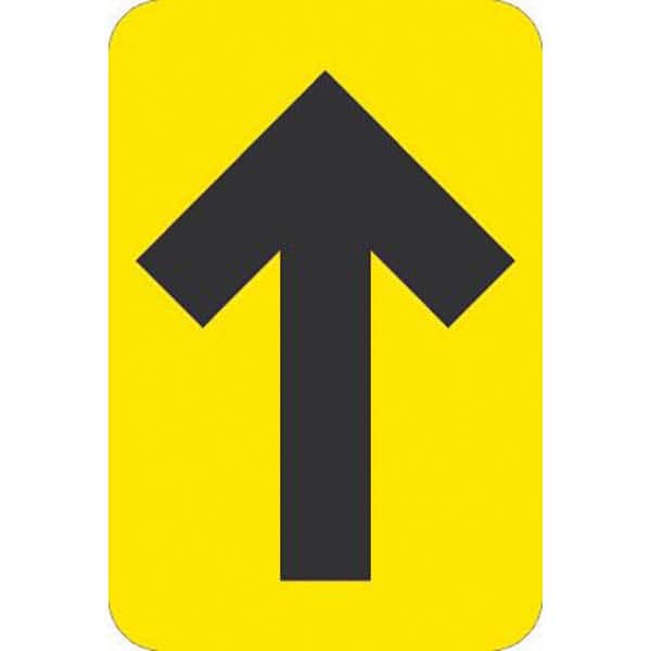 NMC - Adhesive Backed Floor Signs Message Type: COVID-19 Graphic Type: Arrow - USA Tool & Supply