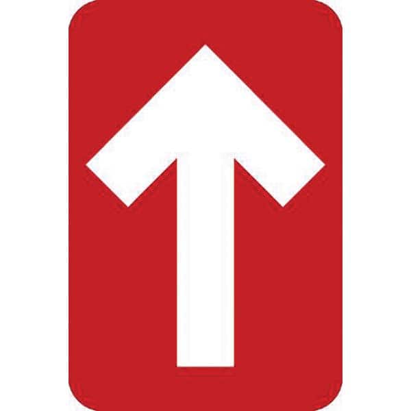 NMC - Adhesive Backed Floor Signs Message Type: COVID-19 Graphic Type: Arrow - USA Tool & Supply