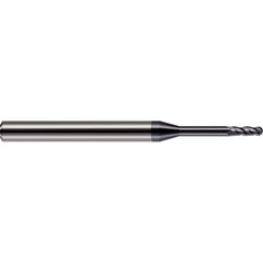 Harvey Tool - 1/64" Diam, 0.045" LOC, 4 Flute Solid Carbide Ball End Mill - Exact Industrial Supply