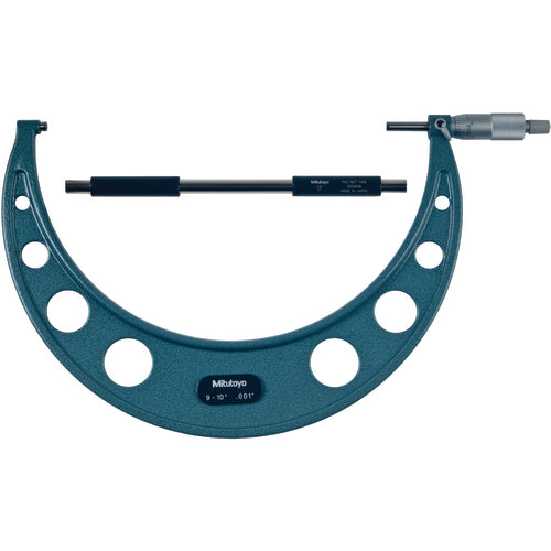 9″-10″ Measuring Range-0.001″ Graduation - Ratchet Thimble - Carbide Face - Outside Micrometer - USA Tool & Supply