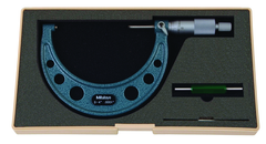 3 - 4'' Measuring Range - .0001 Graduation - Ratchet Thimble - Carbide Face - Outside Micrometer - USA Tool & Supply