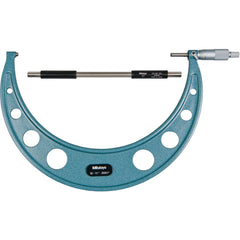 10″-11″ Measuring Range-0.0001″ Graduation - Ratchet Thimble - Carbide Face - Outside Micrometer - USA Tool & Supply