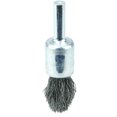 1/2″ Controlled Flare Crimped Wire End Brush, .0104″ Steel Fill - USA Tool & Supply