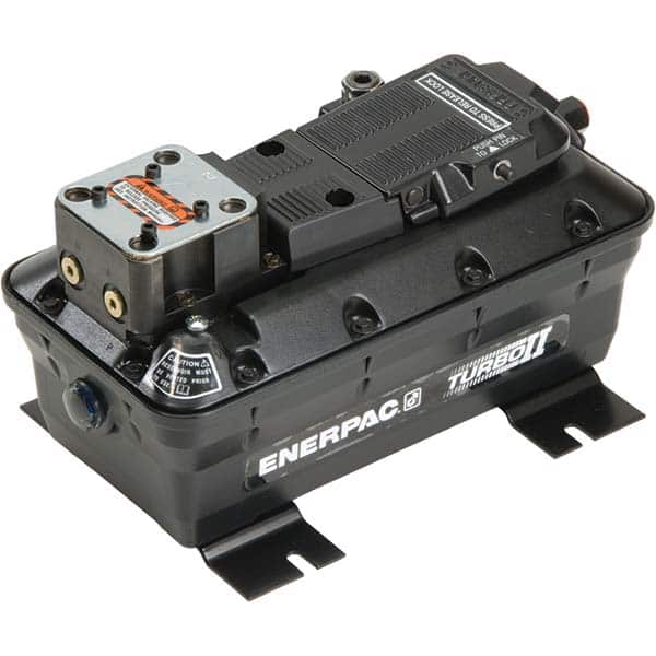 Enerpac - Power Hydraulic Pumps & Jacks Type: Air-Hydraulic Oil Capacity: 127 cu. In. - USA Tool & Supply