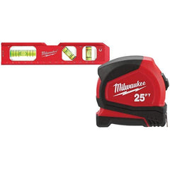 Milwaukee Tool - Box Beam, I-Beam & Torpedo Levels Level Type: Torpedo Number of Vials: 3 - USA Tool & Supply