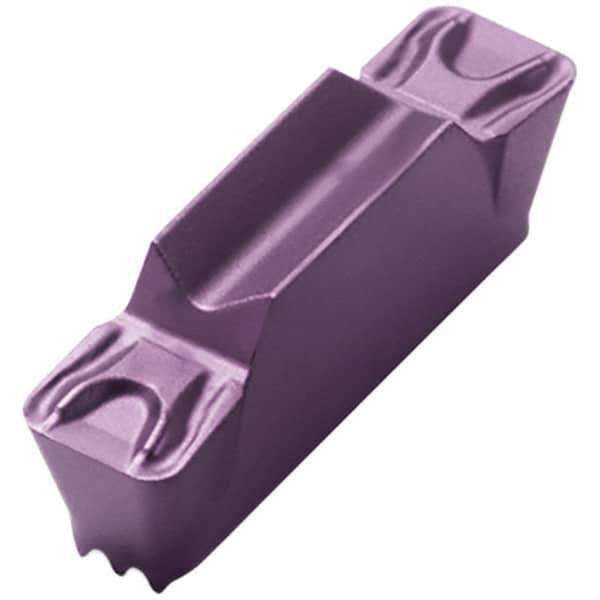 Seco - LCMF, 4mm Cutting Width, FT, TGH1050 Grade, Double End Multi-Directional Turning Insert - TiAlN/TiSiN Finish, 0.4mm Corner Radius - USA Tool & Supply