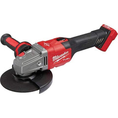 Milwaukee Tool - 4-1/2 - 6" Wheel Diam, 9,000 RPM, Cordless Angle & Disc Grinder - 5/8-11 Spindle, 18 Volts, Side Exhaust - USA Tool & Supply