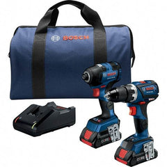 Bosch - Cordless Tool Combination Kits Voltage: 18 Tools: Impact Driver; Drill/Driver - USA Tool & Supply