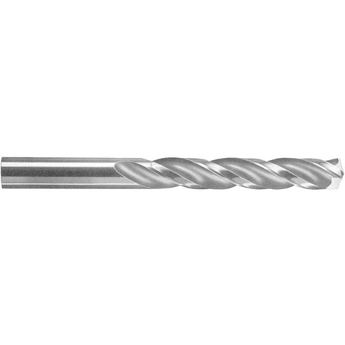 ‎S Dia. x 0.348″ Shank × 2-1/2″ Flute Length × 4″ OAL, 5xD, 150°, Uncoated, 3 Flute, External, Round Solid Carbide Drill