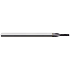 Square End Mill: 3/32'' Dia, 3/8'' LOC, 1/8'' Shank Dia, 2-1/2'' OAL, 3 Flutes, Solid Carbide Single End, AlTiN Finish, 34 ° Variable Helix, RH Cut, RH Flute