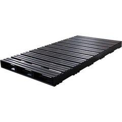 Custom Built Plastic Pallets - 39" Long x 74" & Wide x 4-1/2" High Plastic Pallet - 1,500 Lb Static Capacity, 500 Lb Dynamic Capacity, Black - USA Tool & Supply