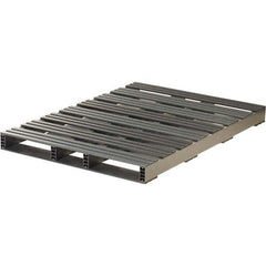 Custom Built Plastic Pallets - 60" Long x 42" & Wide x 4-1/2" High Plastic Pallet - 3,000 Lb Static Capacity, 750 Lb Dynamic Capacity, Black - USA Tool & Supply