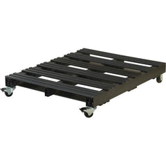 Custom Built Plastic Pallets - 48" Long x 40" & Wide x 9" High Plastic Pallet - 1,500 Lb Static Capacity, 750 Lb Dynamic Capacity, Black - USA Tool & Supply