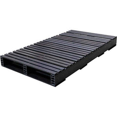 Custom Built Plastic Pallets - 27" Long x 51-1/2" & Wide x 4-1/2" High Plastic Pallet - 1,500 Lb Static Capacity, 500 Lb Dynamic Capacity, Black - USA Tool & Supply