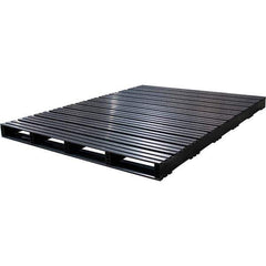 Custom Built Plastic Pallets - 60" Long x 80" & Wide x 4-1/2" High Plastic Pallet - 1,500 Lb Static Capacity, 500 Lb Dynamic Capacity, Black - USA Tool & Supply