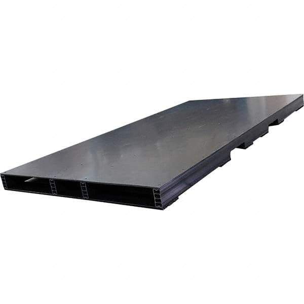 Custom Built Plastic Pallets - 96" Long x 48" & Wide x 4.4" High Plastic Pallet - 1,500 Lb Static Capacity, 500 Lb Dynamic Capacity, Black - USA Tool & Supply