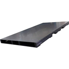 Custom Built Plastic Pallets - 96" Long x 48" & Wide x 4.4" High Plastic Pallet - 1,500 Lb Static Capacity, 500 Lb Dynamic Capacity, Black - USA Tool & Supply