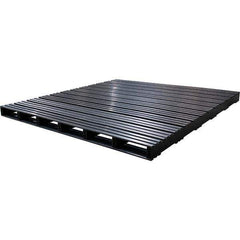 Custom Built Plastic Pallets - 76" Long x 80" & Wide x 4-1/2" High Plastic Pallet - 1,500 Lb Static Capacity, 500 Lb Dynamic Capacity, Black - USA Tool & Supply