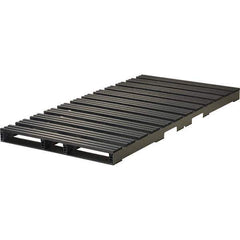 Custom Built Plastic Pallets - 96" Long x 48" & Wide x 5" High Plastic Pallet - 6,000 Lb Static Capacity, 1,500 Lb Dynamic Capacity, Black - USA Tool & Supply