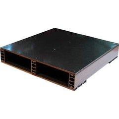 Custom Built Plastic Pallets - 24" Long x 24" & Wide x 4.4" High Plastic Pallet - 1,500 Lb Static Capacity, 500 Lb Dynamic Capacity, Black - USA Tool & Supply