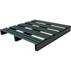 Custom Built Plastic Pallets - 36" Long x 36" & Wide x 4" High Plastic Pallet - 1,000 Lb Static Capacity, 250 Lb Dynamic Capacity, Black - USA Tool & Supply