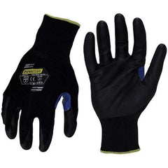 ironCLAD - Size XS (6) Nylon Work Gloves - For General Purpose, Palm Coated, Knit Wrist, Black, Paired - USA Tool & Supply