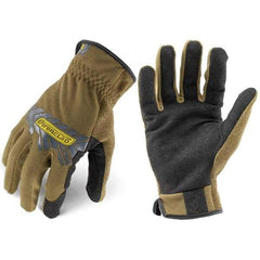 ironCLAD - Size 2XL (11) Synthetic Leather Work Gloves - For Mechanic's & Lifting, Uncoated, Slip-On Cuff, Full Fingered, Coyote, Paired - USA Tool & Supply