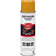 17 fl oz Yellow Marking Paint 600' to 700' Coverage at 1″ Wide, Solvent-Based Formula