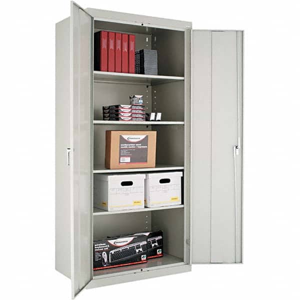 ALERA - 4 Shelf Locking Storage Cabinet - USA Tool & Supply