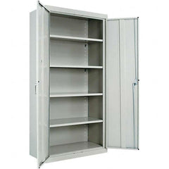ALERA - 4 Shelf Locking Storage Cabinet - USA Tool & Supply