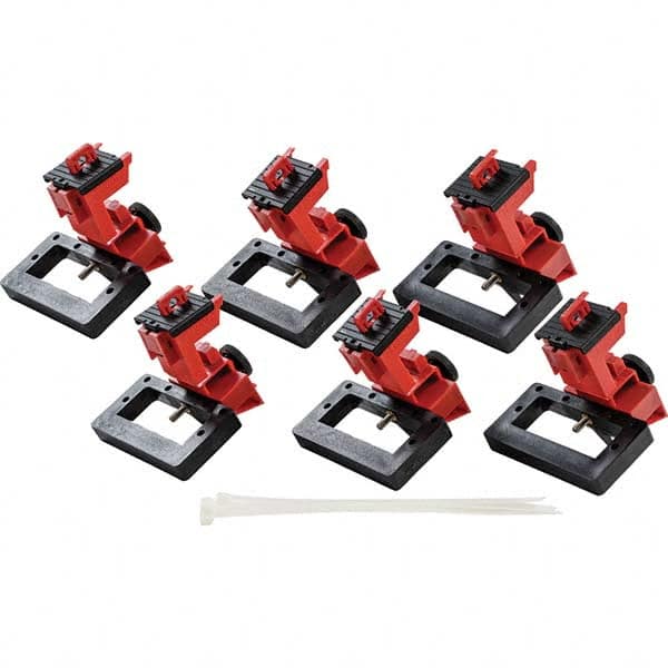 Brady - Pack of 6 Universal Circuit Breaker Lockouts - USA Tool & Supply