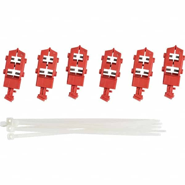 Brady - Pack of 6 Single-Pole Circuit Breaker Lockouts - USA Tool & Supply