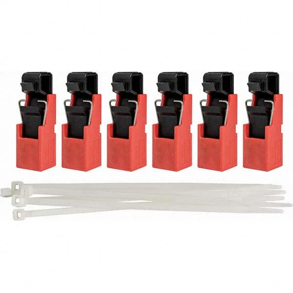 Brady - Pack of 6 Single-Pole Circuit Breaker Lockouts - USA Tool & Supply