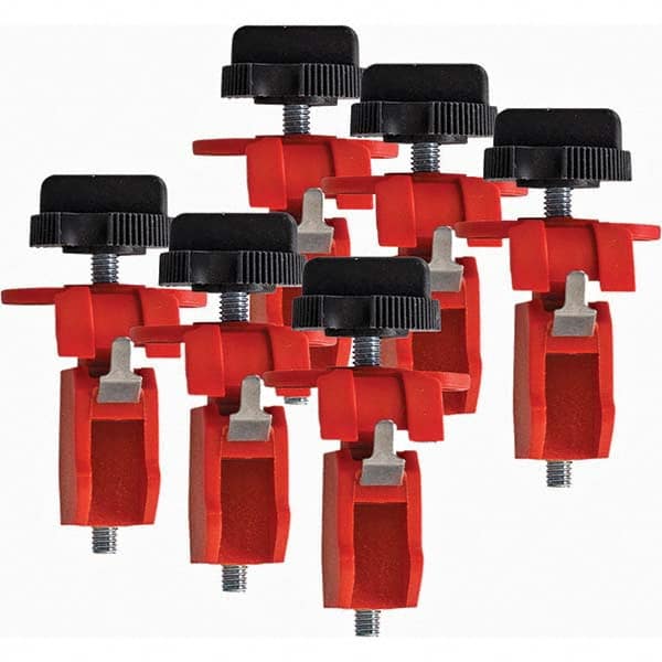 Brady - Pack of 6 Universal Miniature Circuit Breaker Lockouts - USA Tool & Supply